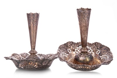 Lot 99 - PAIR OF VICTORIAN SILVER BUD VASES