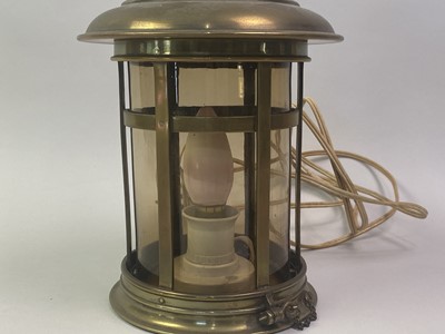 Lot 115 - BRASS HALL LANTERN