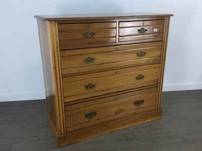 Lot 123 - VICTORIAN STAINED WOOD  CHEST OF DRAWERS