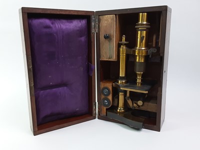 Lot 89 - FRENCH MICROSCOPE BY NACHET & FILS