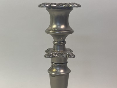 Lot 143 - PAIR OF SILVER PLATED CANDLESTICKS