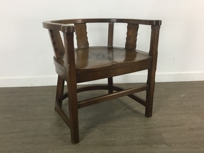 Lot 152 - OAK TUB CHAIR