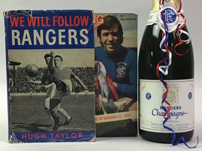 Lot 146 - RANGERS F.C., COLLECTION OF BOOKS AND CHAMPAGNE