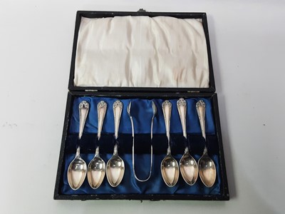 Lot 203 - CASED SET OF SILVER PLATED CUTLERY