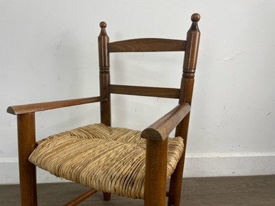 Lot 265 - STAINED WOOD CHILD'S CHAIR