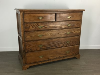 Lot 268 - OAK CHEST OF DRAWERS