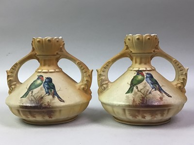 Lot 279 - PAIR OF AUSTRIAN CERAMIC VASES