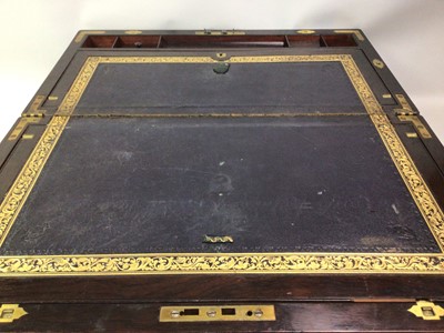 Lot 214 - VICTORIAN MAHOGANY WRITING SLOPE