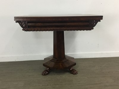 Lot 289 - VICTORIAN MAHOGANY TURNOVER TEA TABLE