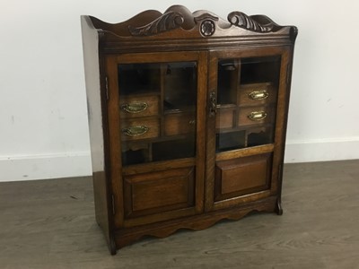 Lot 295 - LATE VICTORIAN OAK TABLE CABINET