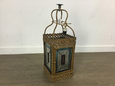 Lot 303 - VICTORIAN HALL LANTERN