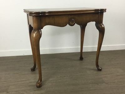 Lot 174 - WALNUT FOLD OVER CARD TABLE