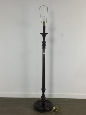 Lot 179 - THREE MAHOGANY STANDARD LAMPS