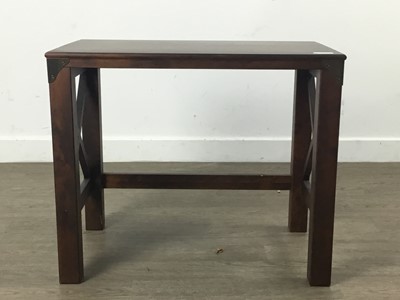 Lot 246 - STAINED HARDWOOD SIDE TABLE