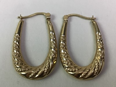 Lot 386 - THREE PAIRS OF EARRINGS