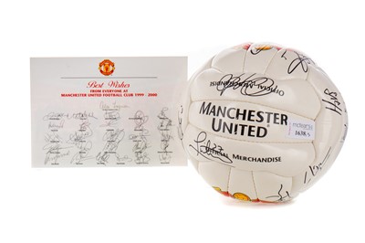 Lot 1638 - MANCHESTER UNITED F.C., TEAM-SIGNED 'TREBLE WINNERS' FOOTBALL