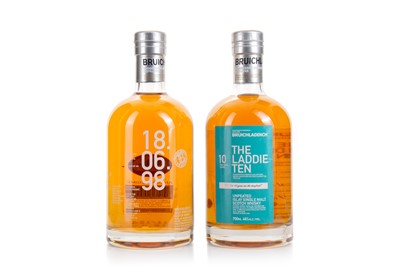 Lot 99 - BRUICHLADDICH LADDIE 10 YEAR OLD FIRST OFF THE LINE AND ANCIEN REGIME
