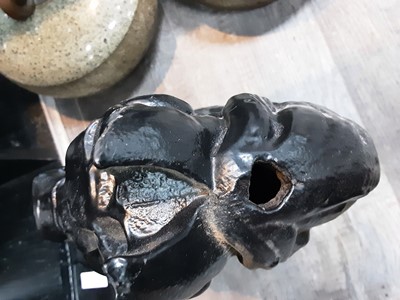 Lot 335 - TWO VICTORIAN CAST IRON GATEPOST FINIALS