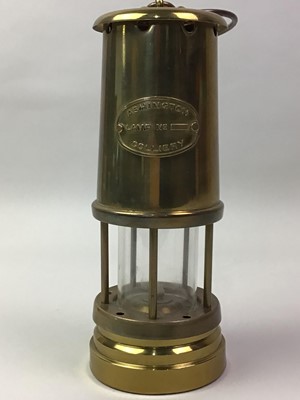 Lot 259 - MINERS BRASS LAMP