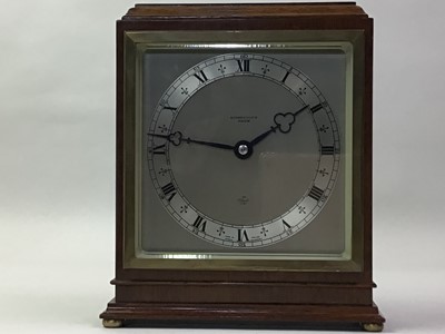 Lot 343 - WALNUT MANTEL CLOCK