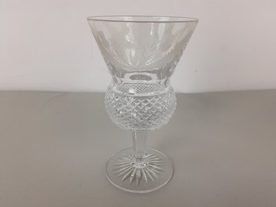 Lot 387 - SET OF FIVE EDINBURGH CRYSTAL THISTLE GLASSES