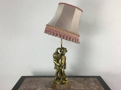 Lot 182 - GILT TABLE LAMP