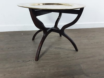 Lot 402 - BRASS TOPPED TABLE