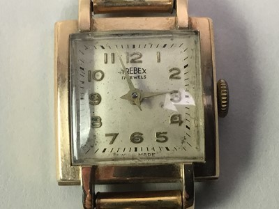 Lot 407 - VINTAGE TREBEX BRACELET WATCH