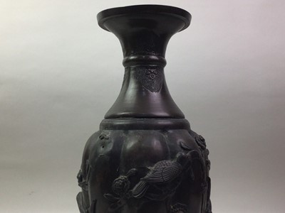 Lot 428 - CHINESE BRONZED SPELTER VASE