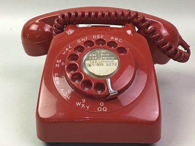 Lot 445 - VINTAGE RED TELEPHONE