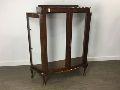 Lot 444 - WALNUT DISPLAY CABINET