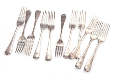 Lot 107 - SUITE OF LATE VICTORIAN SILVER CUTLERY