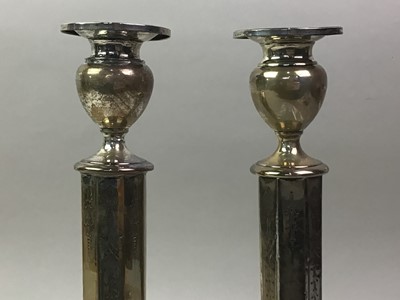 Lot 460 - PAIR OF SILVER CANDLESTICKS