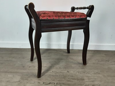 Lot 434 - MAHOGANY PIANO STOOL