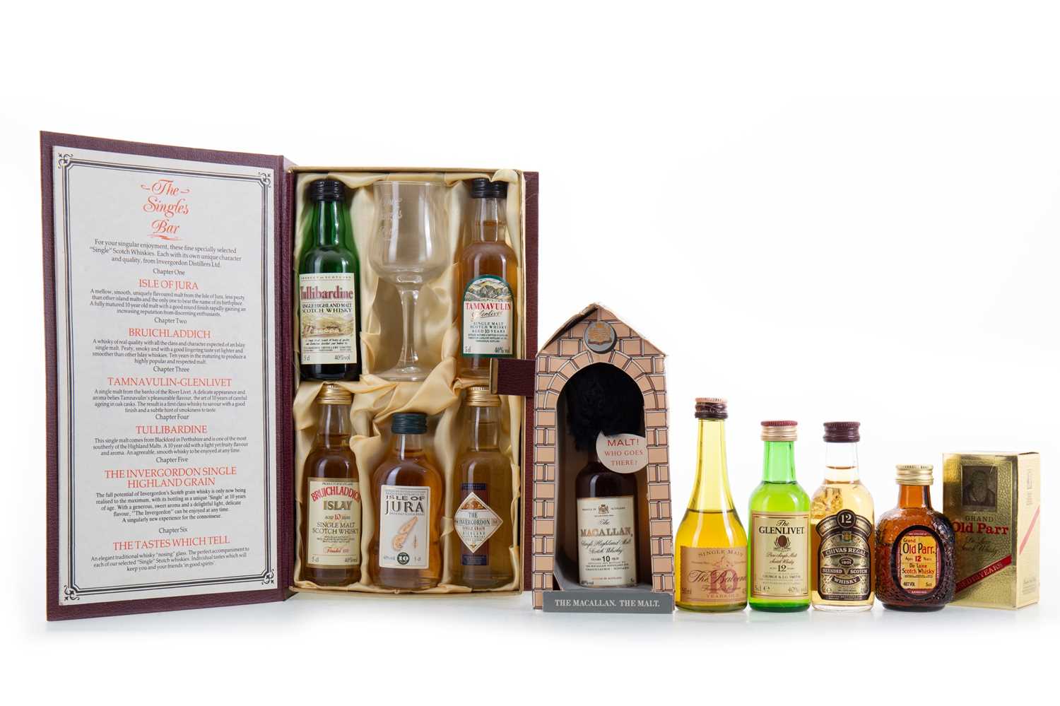 Lot 160 - THE SINGLES BAR MINIATURE COLLECTION AND OTHER ASSORTED MINATURE WHISKIES