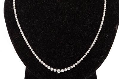 Lot 571 - DIAMOND LINE NECKLACE