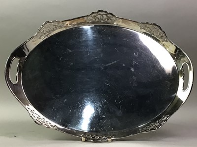 Lot 531 - OVAL SILVER PLATED TRAY