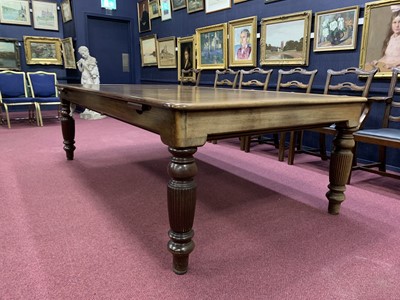 Lot 784 - IN THE MANNER OF RILEY, MAHOGANY METAMORPHIC DINING/BILLIARDS TABLE