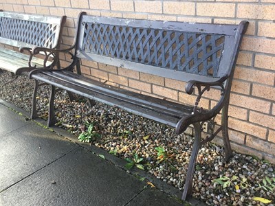 Lot 571 - TWO GARDEN BENCHES