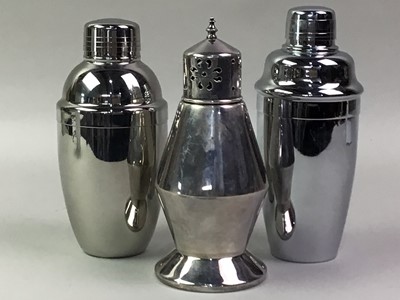 Lot 612 - COCKTAIL SHAKERS AND PLATED WARE