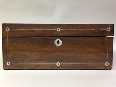 Lot 613 - VICTORIAN ROSEWOOD CASKET