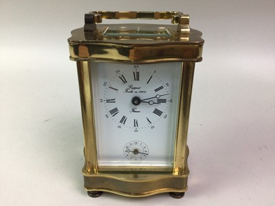 Lot 614 - FRENCH BRASS CARRIAGE CLOCK