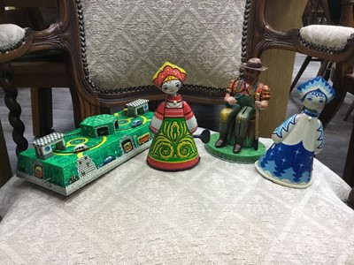 Lot 638 - COLLECTION OF TIN PLATE WIND UP TOYS