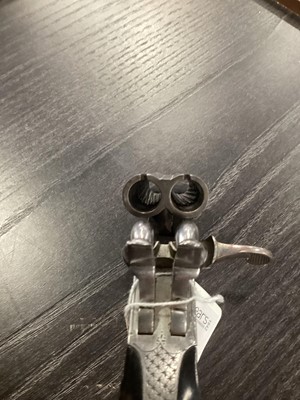 Lot 123 - CONTINENTAL DOUBLE-BARREL PINFIRE POCKET PISTOL