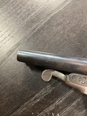 Lot 123 - CONTINENTAL DOUBLE-BARREL PINFIRE POCKET PISTOL