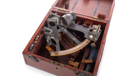 Lot 130 - MILITARY ISSUE NAVAL SEXTANT BY H. HUGHES & SON