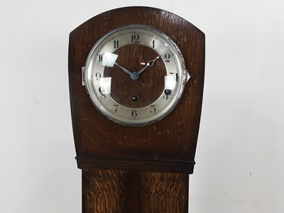 Lot 646 - OAK GRANDMOTHER CLOCK