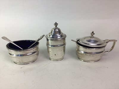 Lot 630 - SILVER CRUET SET