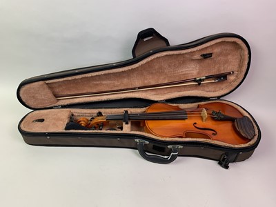 Lot 683 - BRITISH MADE VIOLIN WITH BOW