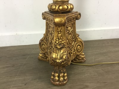 Lot 662 - GILT STANDARD LAMP